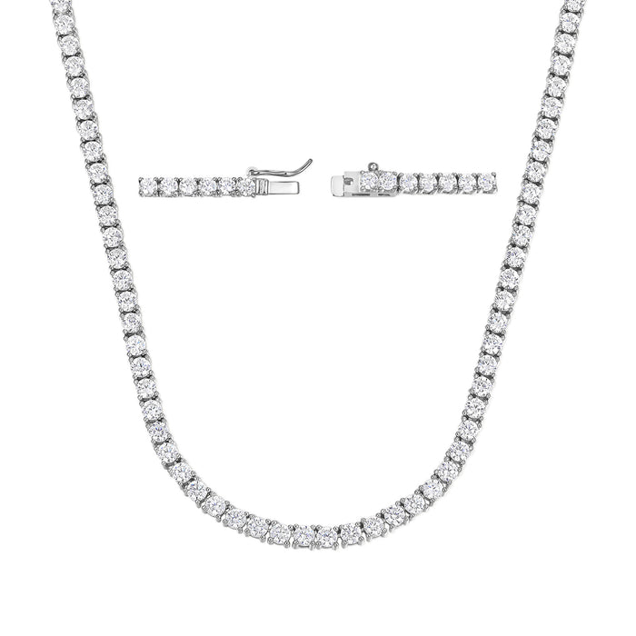 18K Gold Zirconia Tennis Necklace