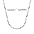 18K Gold Zirconia Tennis Necklace