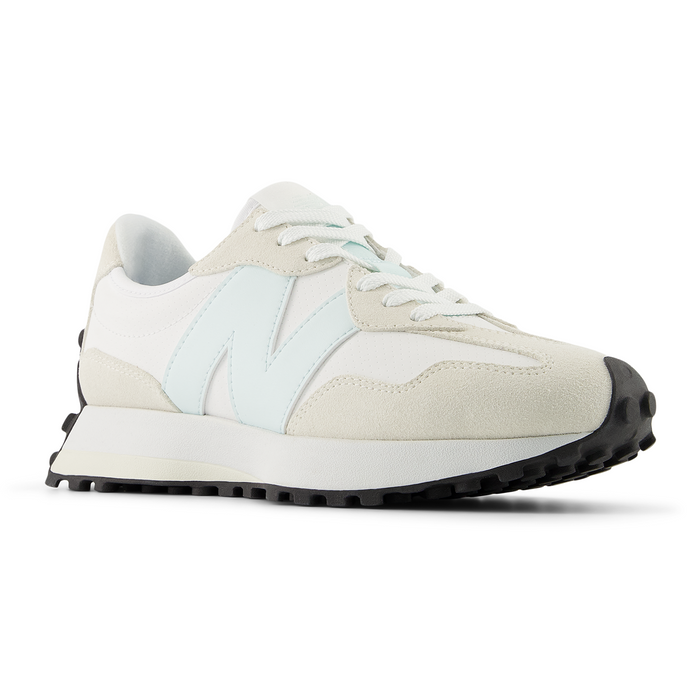 New Balance 327 Running Shoe (Women) - White/Glint Blue Athletic - Casual - Lace Up - The Heel Shoe Fitters