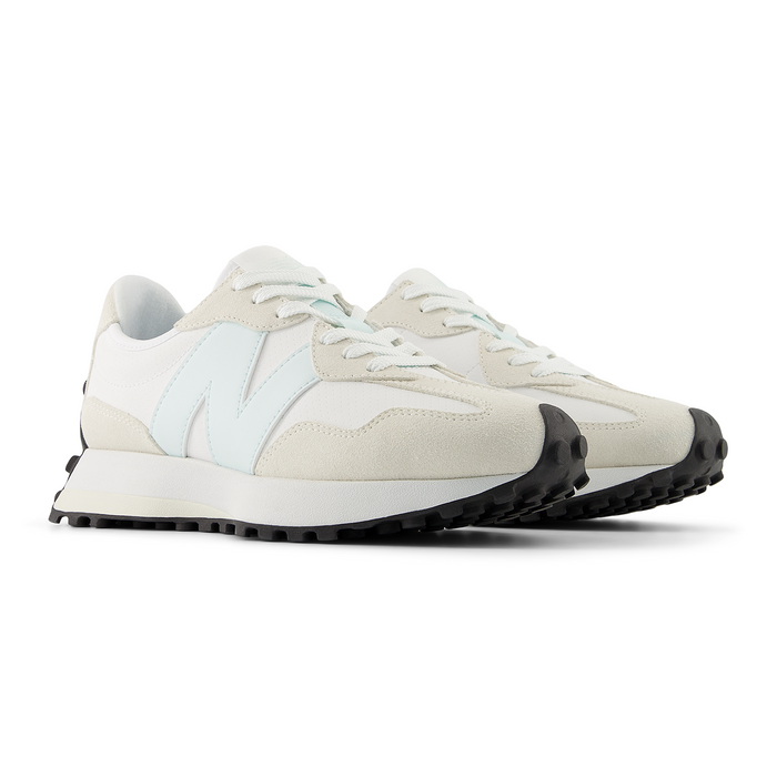 New Balance 327 Running Shoe (Women) - White/Glint Blue Athletic - Casual - Lace Up - The Heel Shoe Fitters