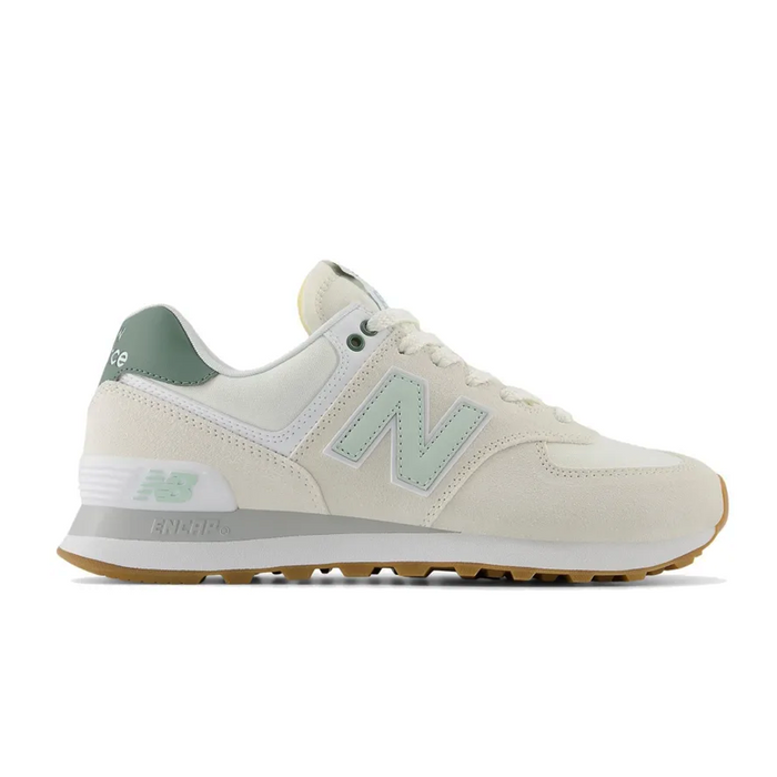 New Balance 574 Sneaker (Women) - Sea Salt/New Spruce Athletic - Casual - Lace Up - The Heel Shoe Fitters