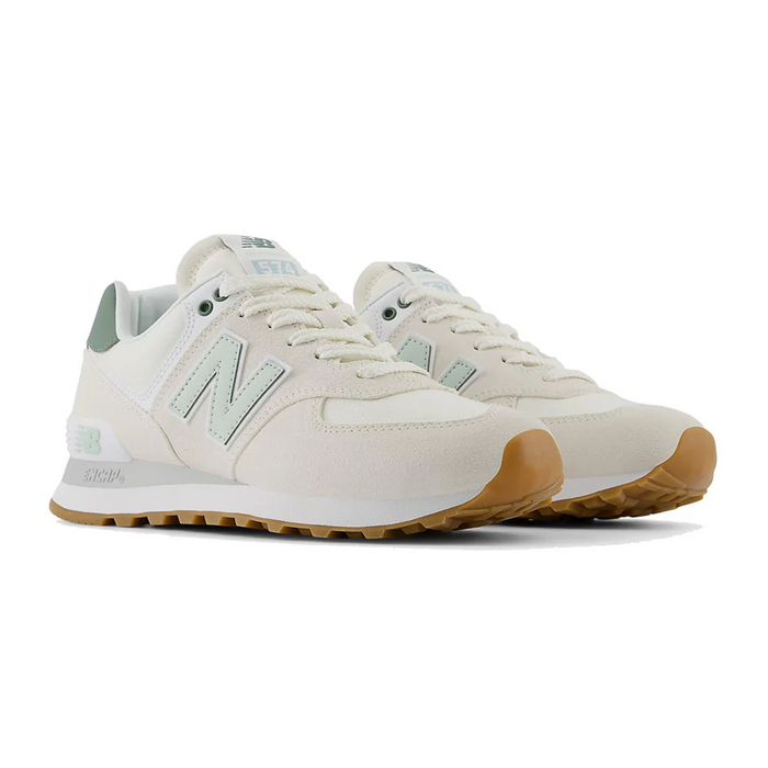 New Balance 574 Sneaker (Women) - Sea Salt/New Spruce Athletic - Casual - Lace Up - The Heel Shoe Fitters