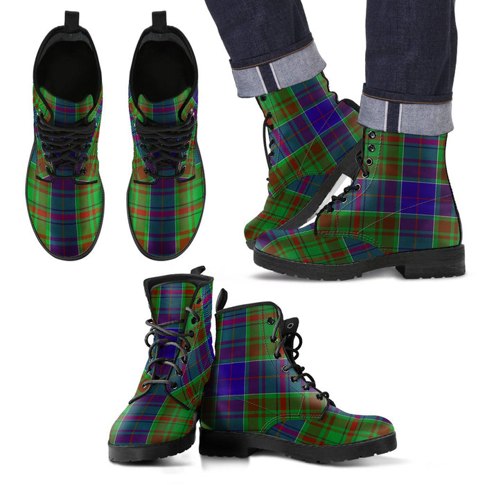 Adam Tartan Leather Boots Footwear Shoes