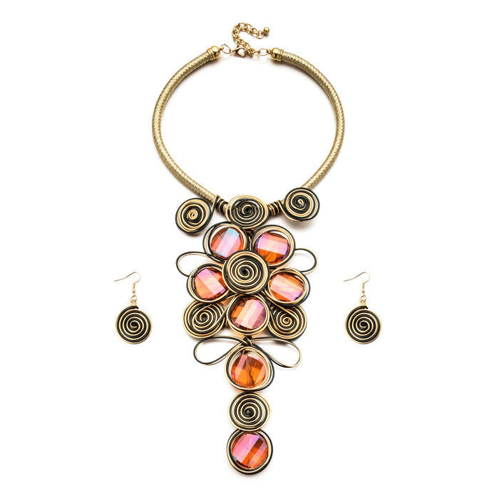 African Collar Necklace Tribal Customs Wearing Jewelry Festival Exaggerated Style
