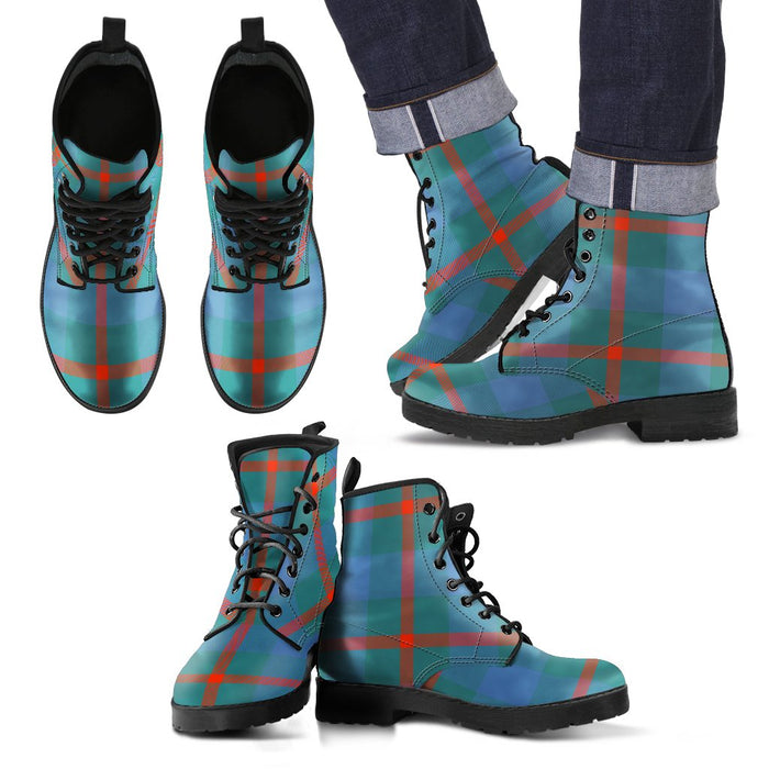Agnew Ancient Tartan Leather Boots Footwear Shoes
