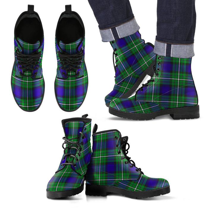 Alexander Tartan Leather Boots Footwear Shoes