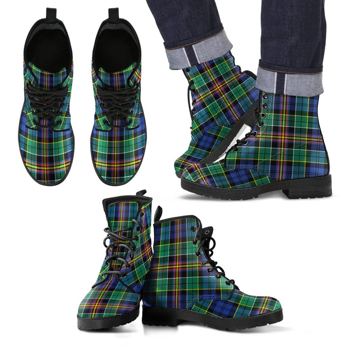 Allison Tartan Leather Boots Footwear Shoes