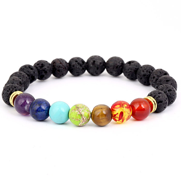 Alloy Jewelry Volcanic Stone Beaded Bracelet Stone Bracelet