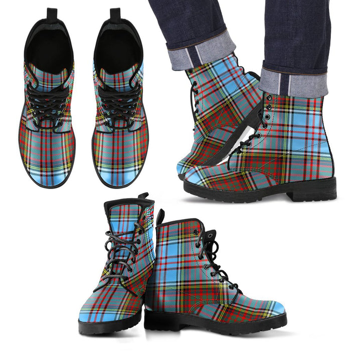 Anderson Ancient Tartan Leather Boots Footwear Shoes