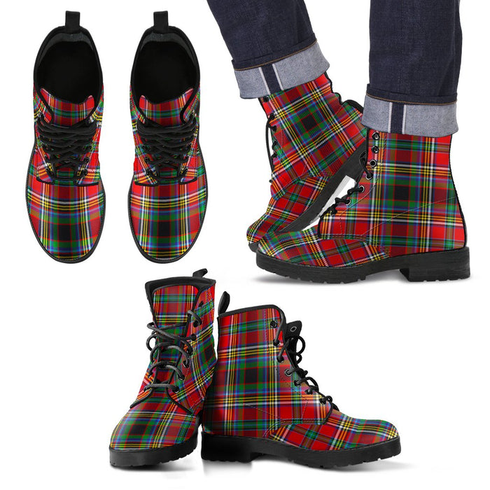 Anderson of Arbrake Tartan Leather Boots Footwear Shoes