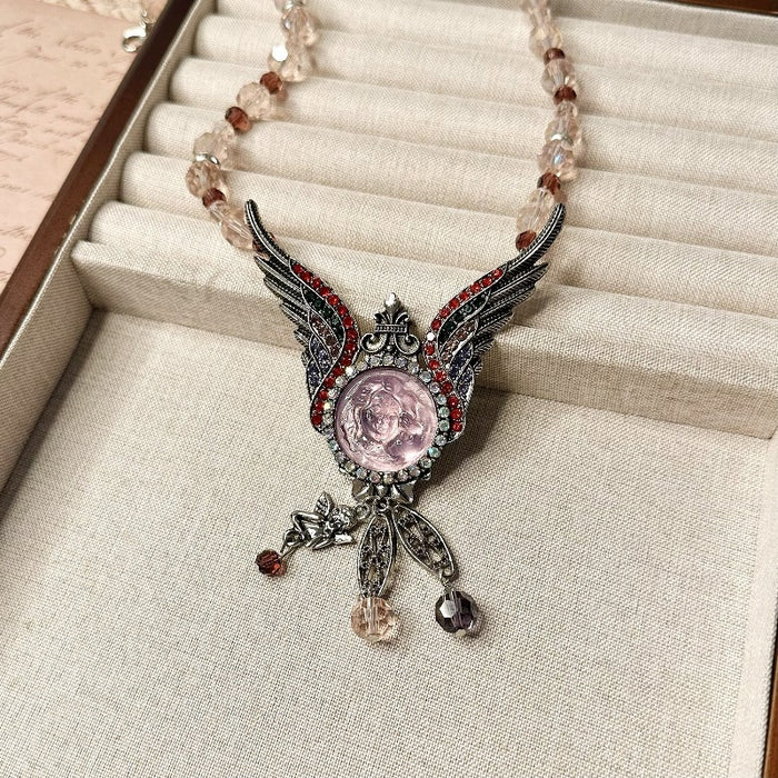 Angel Wings Magnetic Clavicle Chain Necklace