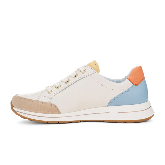 Ara Oleanna Sneaker (Women) - Cream/Vanilla/Aqua/Peach Athletic - Casual - Lace Up - The Heel Shoe Fitters
