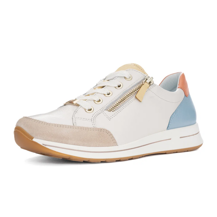 Ara Oleanna Sneaker (Women) - Cream/Vanilla/Aqua/Peach Athletic - Casual - Lace Up - The Heel Shoe Fitters