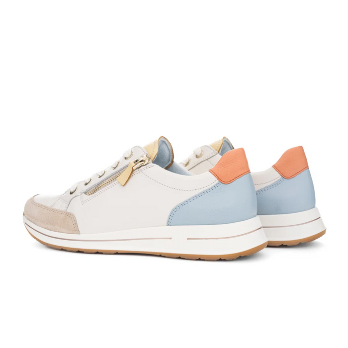 Ara Oleanna Sneaker (Women) - Cream/Vanilla/Aqua/Peach Athletic - Casual - Lace Up - The Heel Shoe Fitters