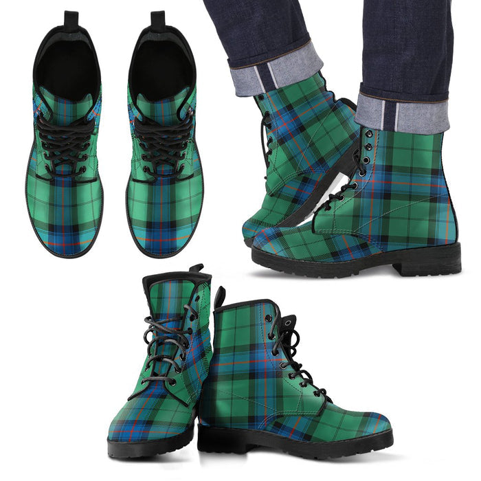 Armstrong Ancient Tartan Leather Boots Footwear Shoes