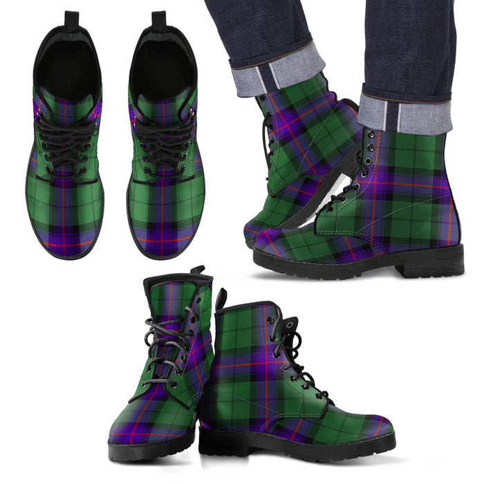 Armstrong Modern Tartan Leather Boots Footwear Shoes