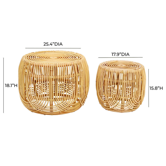 Azrina Rattan Nesting Tables
