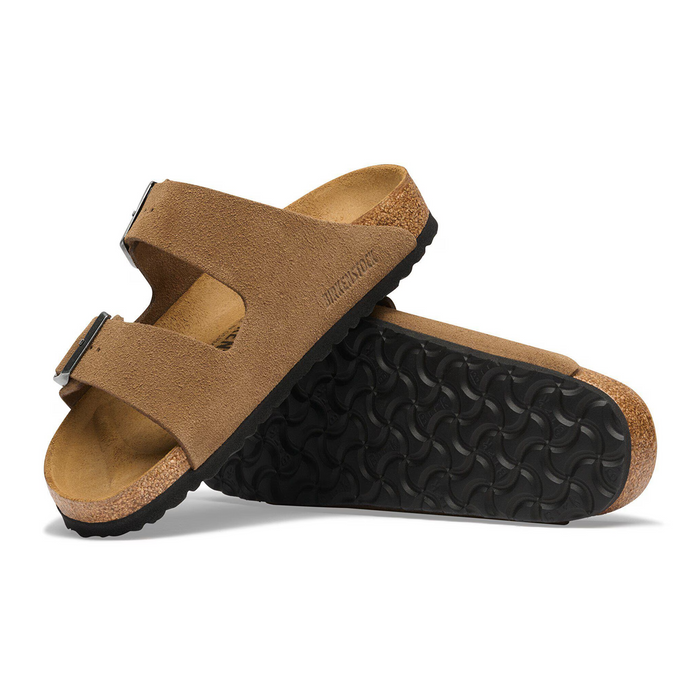 Birkenstock Arizona Slide Sandal (Men) - Dark Tea Suede Sandal - Slide - The Heel Shoe Fitters