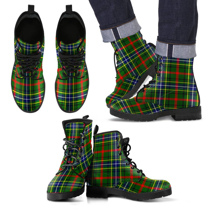 Bisset Tartan Leather Boots Footwear Shoes