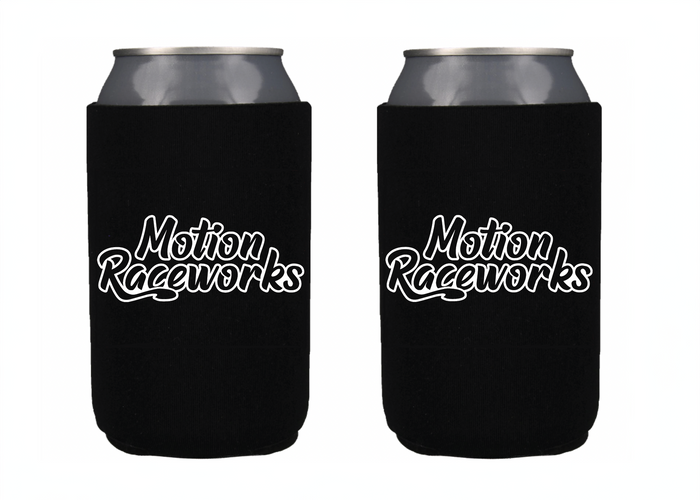 Black Motion Logo Retro Koozie - Motion Raceworks