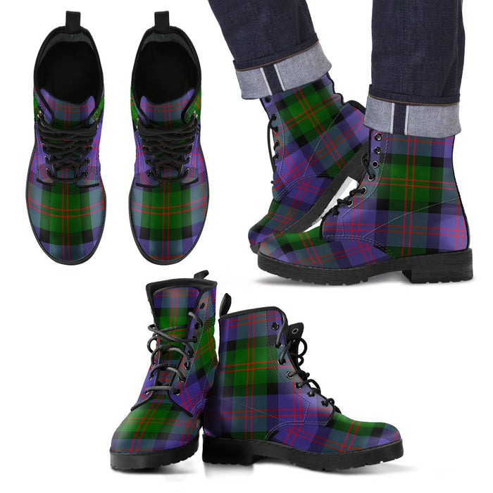 Blair Modern Tartan Leather Boots Footwear Shoes