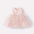 Bow Backless Dress, Baby Girl Cool Sweet Princess Mesh Puff Skirt