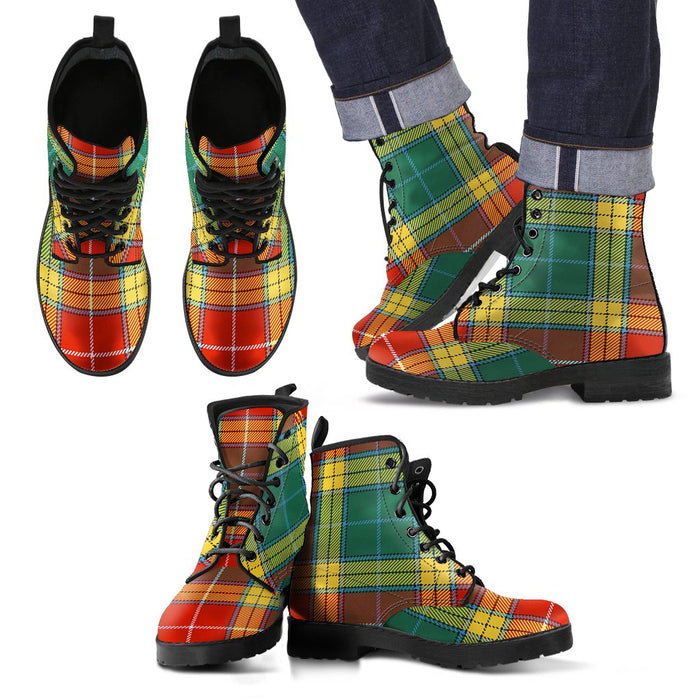 Buchanan Old Sett Tartan Leather Boots Footwear Shoes
