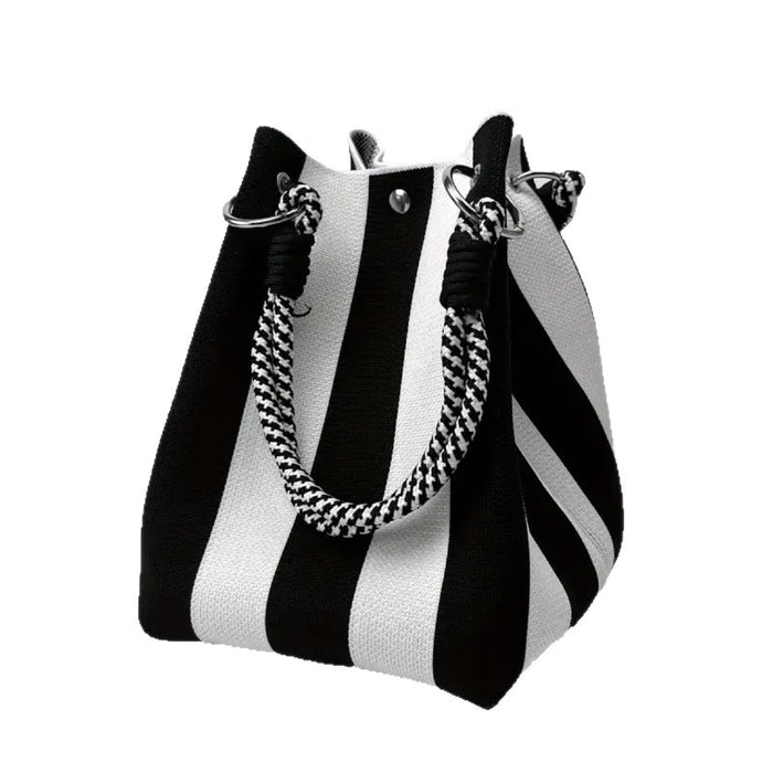 Bucket bag, woven bag, knitted hand-carry bag, single-shoulder bag