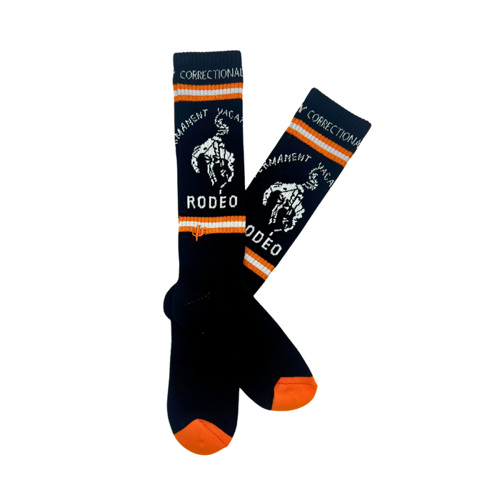 Cactus Alley-Correctional Vaca Blk Performance Boot Socks