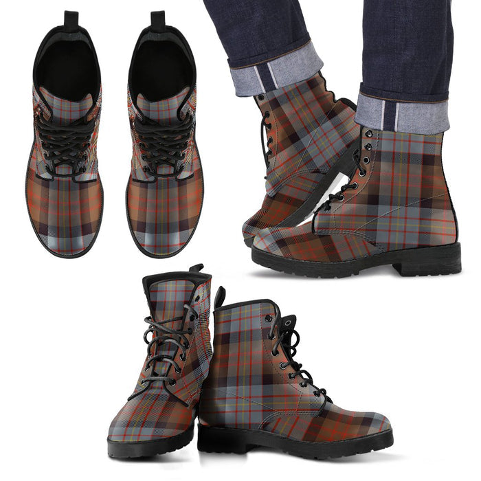 Cameron of Erracht Weathered Tartan Leather Boots Footwear Shoes