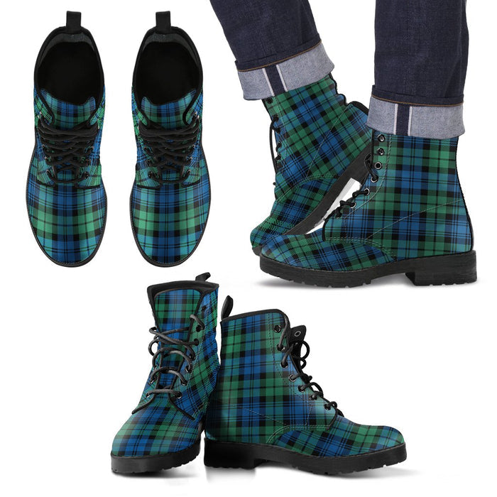 Campbell Ancient 02 Tartan Leather Boots Footwear Shoes