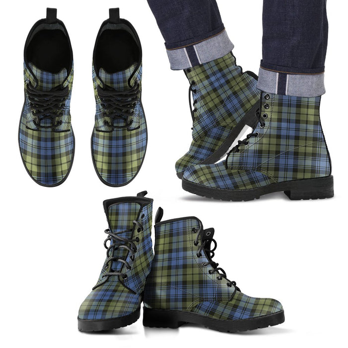 Campbell Faded Tartan Leather Boots Footwear Shoes
