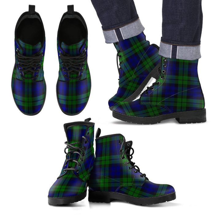 Campbell Modern Tartan Leather Boots Footwear Shoes