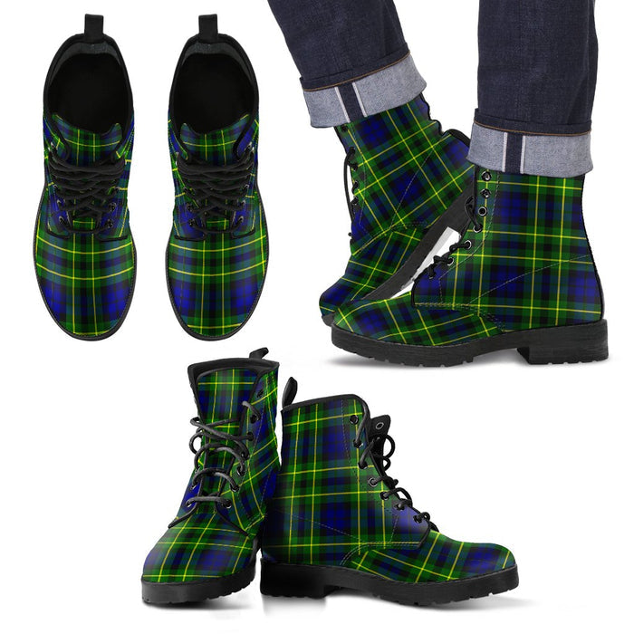 Campbell of Breadalbane Modern Tartan Leather Boots Footwear Shoes