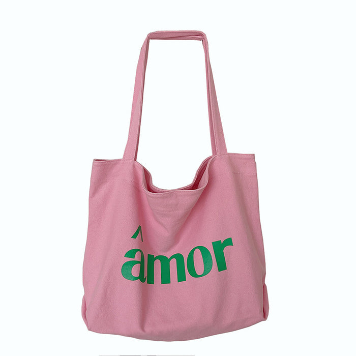 Canvas bag women's large capacity tote bag shopping bag crossbody
