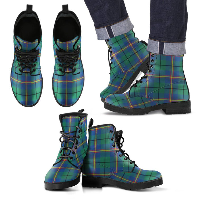Carmichael Ancient  Tartan Leather Boots Footwear Shoes