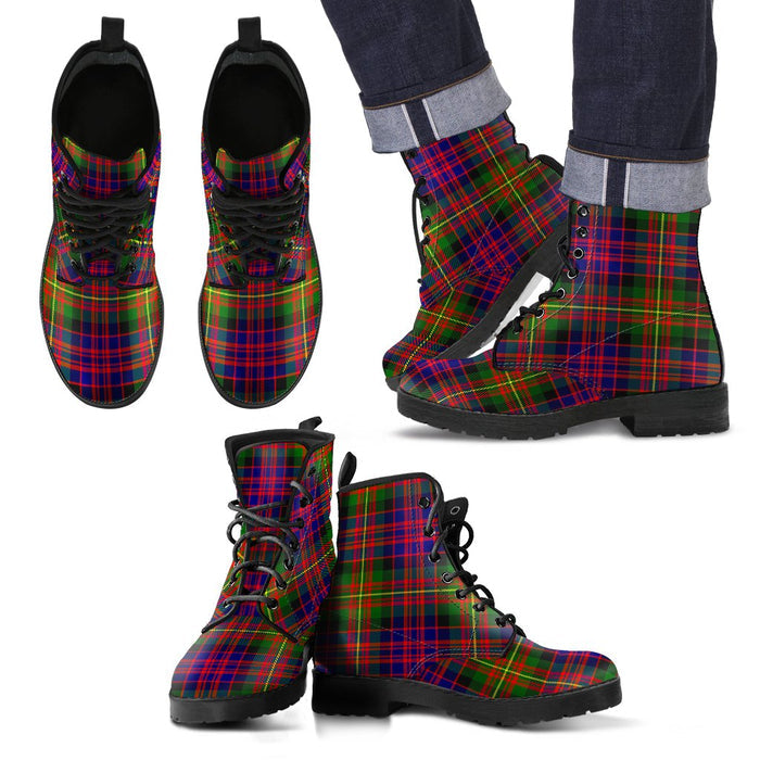 Carnegie Modern Tartan Leather Boots Footwear Shoes