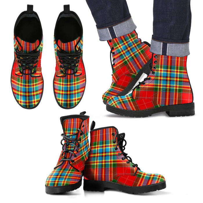 Chattan Tartan Leather Boots Footwear Shoes