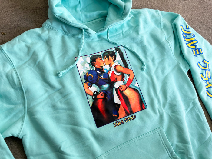 chun vs. mai hooded sweatshirt - MINT GREEN