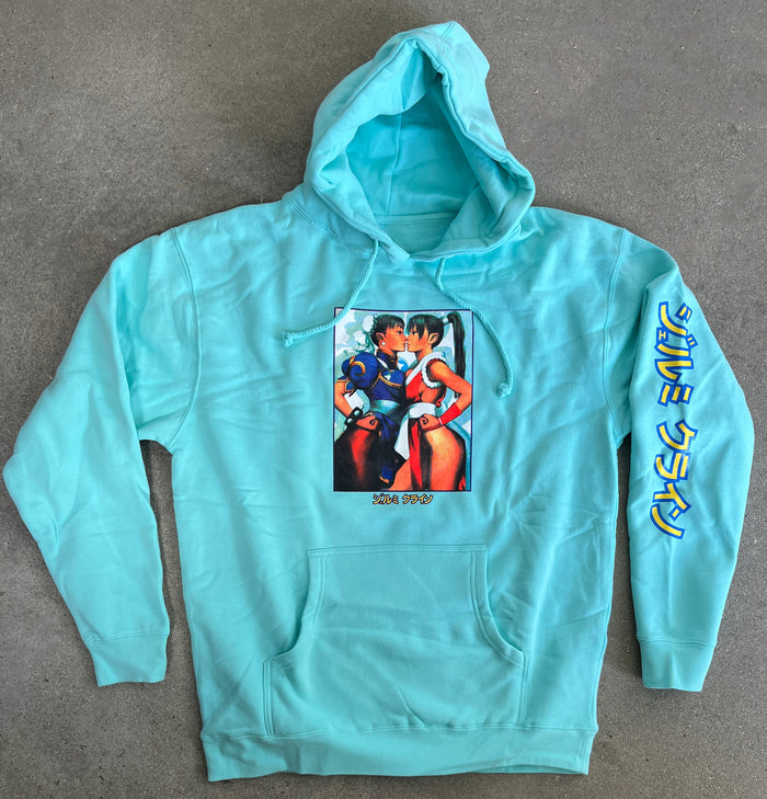 chun vs. mai hooded sweatshirt - MINT GREEN