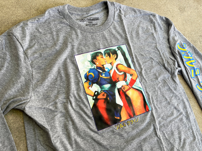 chun vs. mai LONG SLEEVE t-shirt - HEATHER GREY