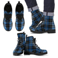 Clergy Blue Tartan Leather Boots Footwear Shoes