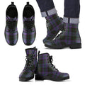 Clergy Green Tartan Leather Boots Footwear Shoes