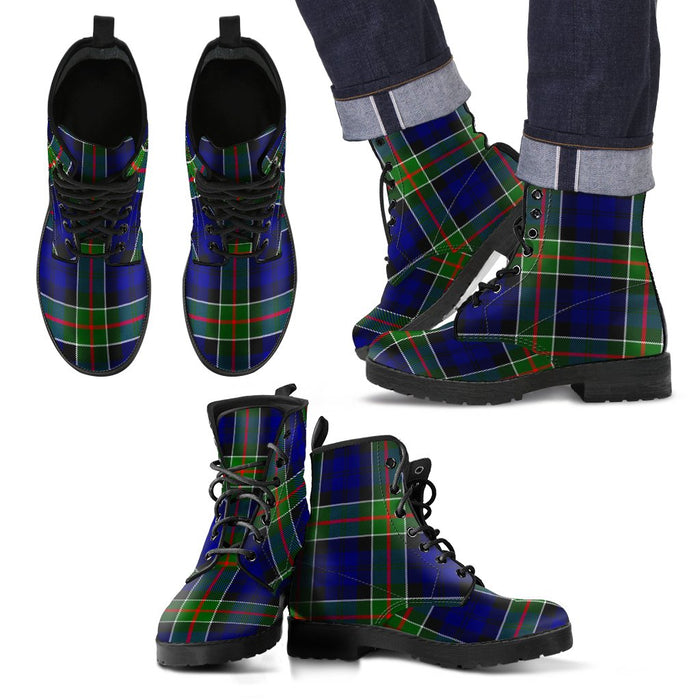 Colquhoun Modern Tartan Leather Boots Footwear Shoes