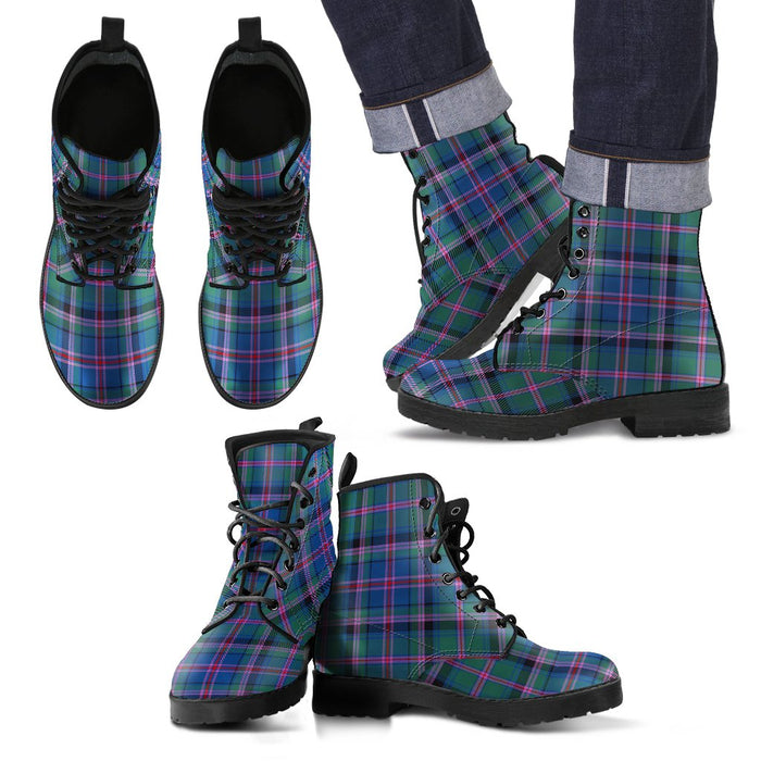 Cooper Ancient Tartan Leather Boots Footwear Shoes