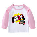 Cotton raglan T-shirt with round neck and long sleeved base