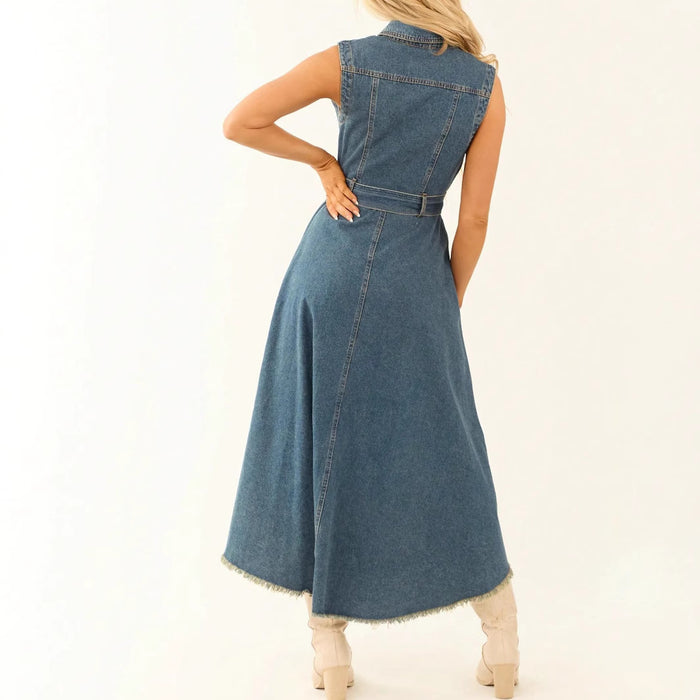 Cowboy dress, fashionable sleeveless, irregular personality