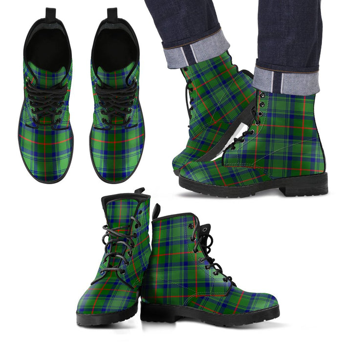 Cranstoun Tartan Leather Boots Footwear Shoes