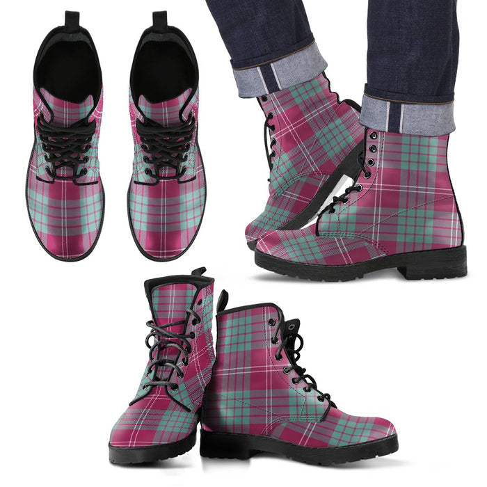 Crawford Ancient Tartan Leather Boots Footwear Shoes