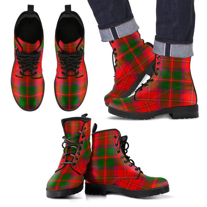 Crief District Tartan Leather Boots Footwear Shoes